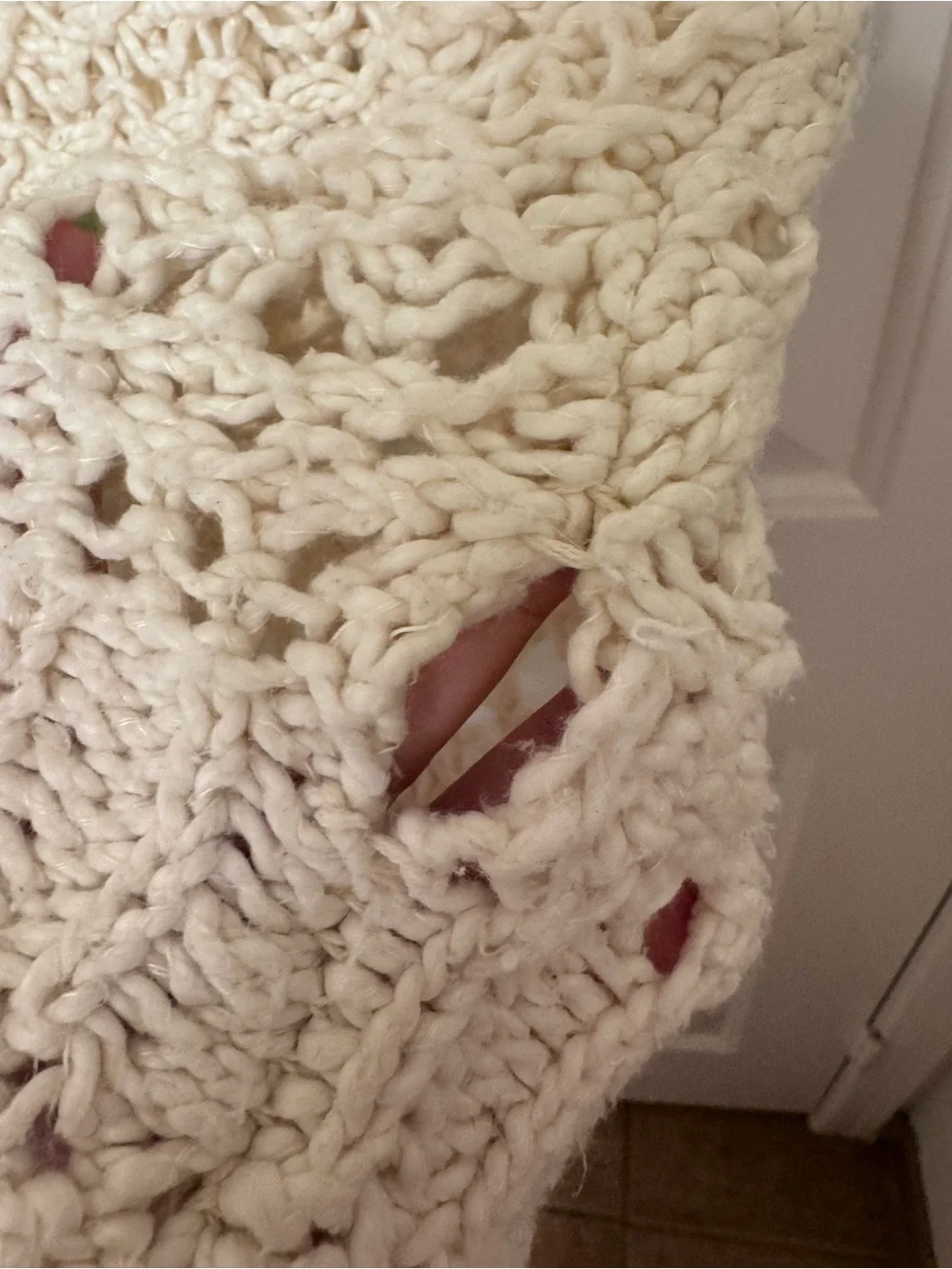 Free people diamond in the rough crochet sweater vest cotton size medium